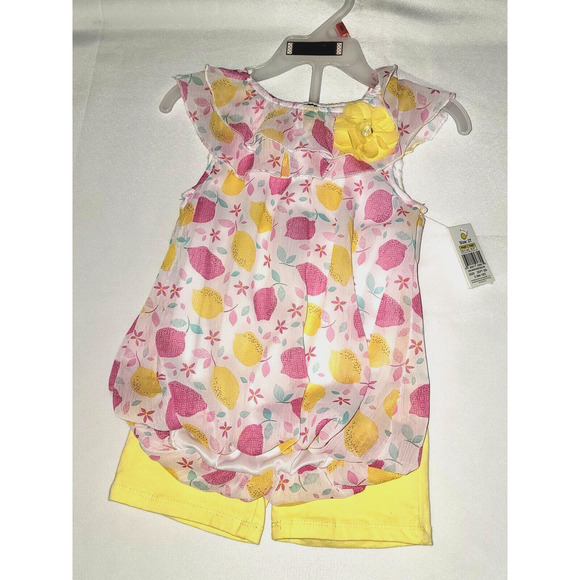 DDG Darlings Other - DDG Darlings Toddler Girls 2 Piece Shorts Outfit sz 2T Yellow NWT